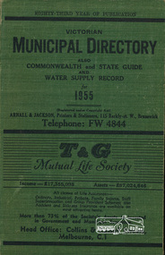 Book, Victorian Municipal Directory 1955 published by Arnall & Jackson Pty. Ltd, 1955