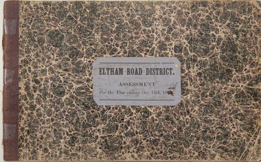 Ledger, Eltham Road District. Assessment for the Year ending Oct. 14th, 1860 (Version 1), 1859c