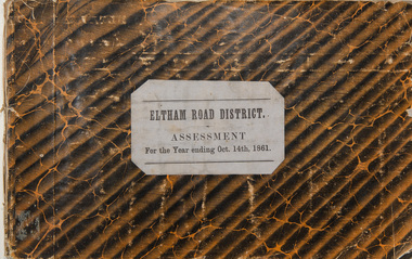 Ledger, Eltham Road District. Assessment for the Year ending Oct. 14th, 1861, 1860c