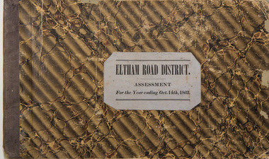 Ledger, Eltham Road District. Assessment for the Year ending Oct. 14th, 1862, 1861c