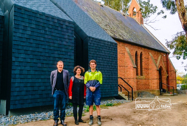 Photograph, The 'new' worship space with the 1861 church, St Margaret's, Eltham, 2014