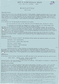 Newsletter, No. 1, May 1978