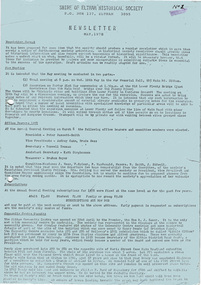 Newsletter, Newsletter, No. 1, May 1978