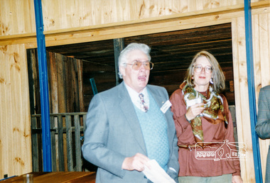 Photograph, Eltham Living and Learning Centre "Goat Shed" - official opening by Cr. Peter Graham, Shire President, 30 May 1991, 30/05/1991