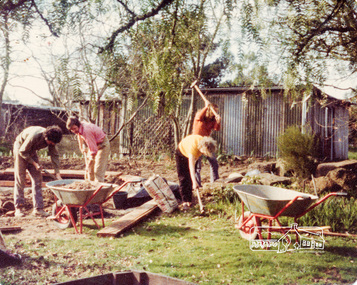 Photograph, Preparation for the seating circle, Eltham Living and Learning Centre, c.Sept. 1976, 1970s