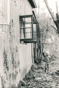 Photograph, South side of the house looking east towards brick storage shed, Eltham Living and Learning Centre