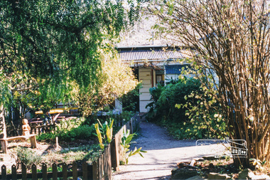 Photograph, The back verandah, Eltham Living and Learning Centre, 1996