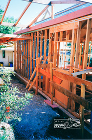 Photograph, Pavilion wall near the Goat Shed, March 1994, now a covered ramp, 1994