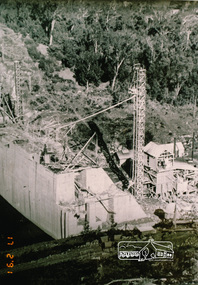 Photograph, Maroondah Dam under construction