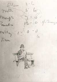 Photograph, Figure study with accounting notes