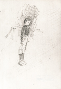 Photograph, Figure study of boy with billy