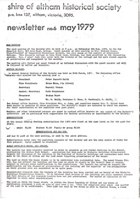 Newsletter, Newsletter, No. 6, May 1979