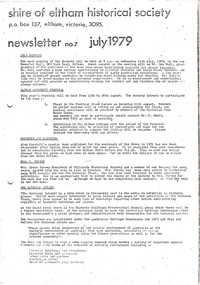 Newsletter, No. 7, July 1979
