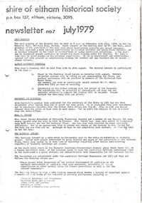 Newsletter, Newsletter, No. 7, July 1979
