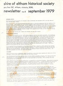 Newsletter, No. 8, September 1979