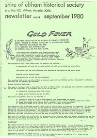 Newsletter, No. 14 September 1980