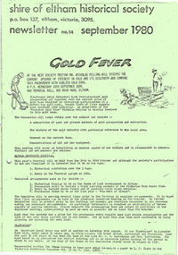 Newsletter, Newsletter, No. 14 September 1980