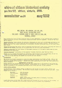 Newsletter, Newsletter, No. 24 May 1982