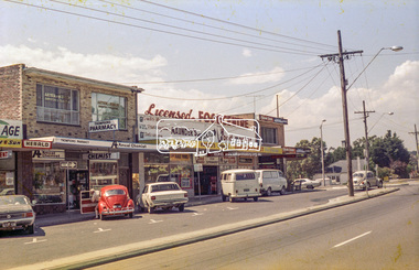 Photograph, Lower Plenty shops, Main Road, c.1976, 1976c