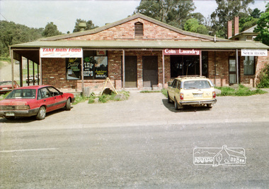Photograph, Hurstbridge shops, cnr of Heidelberg-Kinglake Road and Parker Road, c.1989, 1989c