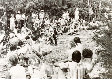 Photograph, Rally near the Koornung by the Warrandyte Environment League, c.1979, 1979c