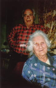Photograph, Maurice Fabbro and his mother Regina (wife of Guido) taken at home in Falkiner Street, Eltham