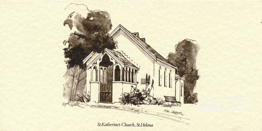 Greeting Card, St. Katherine's Church, St. Helena, 1976