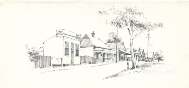 Greeting Card, Bill Caldwell, Main Road scene, 1977