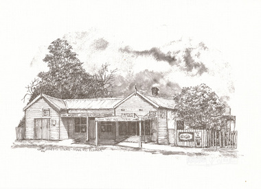 Print, Don Brown, Staffs Store, Main Road, Eltham, 1981