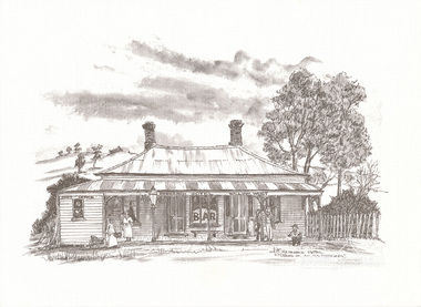 Print, Don Brown, Research Hotel (based on an old photograph), 1980