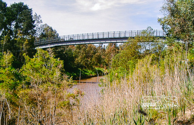 Photograph, Footbridge across the Yarra River at Eltham Lower Park