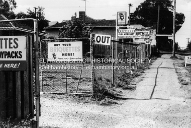 Photograph, Looking south along the east side of Main Road towards York Street, Eltham, February 1968, Feb 1968