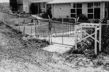 Photograph, World War Two Memorial buildings on west side of Main Road, Eltham, February 1968, Feb 1968