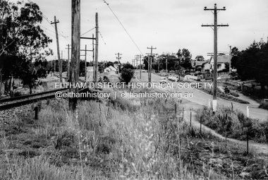 Photograph, Looking north along Main Road from Cecil Street intersection, Eltham, February 1968, Feb 1968