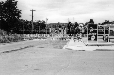 Photograph, Looking north along Main Road from intersection with Luck Street, Eltham, February 1968, Feb 1968