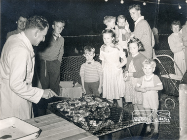 Photograph, [BBQ at] Combined Briar Hill Committee and Diamond Valley Hospital bonfire