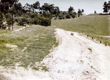 Photograph, Pasture with new road