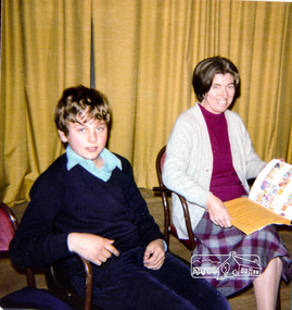 Photograph, Mrs Doreen Trinham and David Rock, Eltham Christian School, 1981