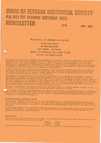 Newsletter, Newsletter, No. 31 July 1983