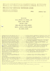 Newsletter, Newsletter, No. 34 January 1984