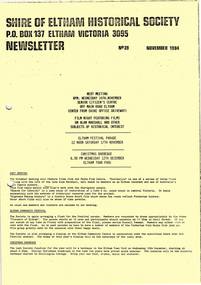 Newsletter, No. 39 November 1984