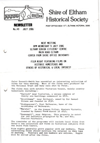 Newsletter, No. 49 July 1986