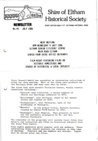 Newsletter, Newsletter, No. 49 July 1986