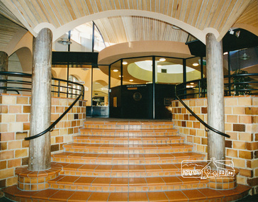 Photo album, Entrance of the new Eltham Library from the front community display space, 1994