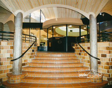 Photo album, Entrance of the new Eltham Library from the front community display space, 1994, 1994