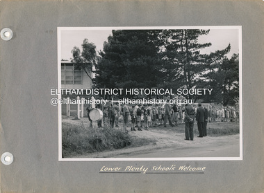 Photo album, Stuart Tompkins, Lower Plenty School's welcome, 16 Nov 1951, 1952c