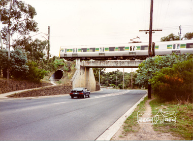 Photograph, Train passing over the Sherbourne Road railway bridge