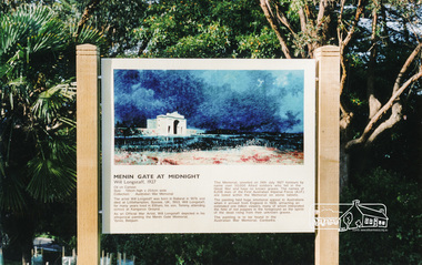 Photograph, Information Panel: Will Longstaff's "Menin Gate at Midnight"