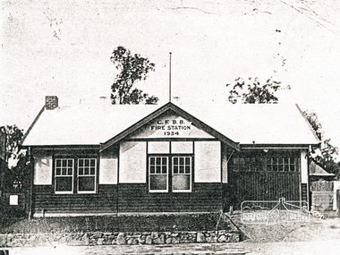 Copy of photograph, Eltham Fire Station, 1950