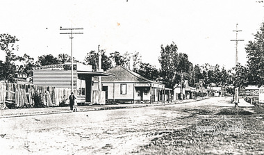 Copy of photograph, Main Road shops